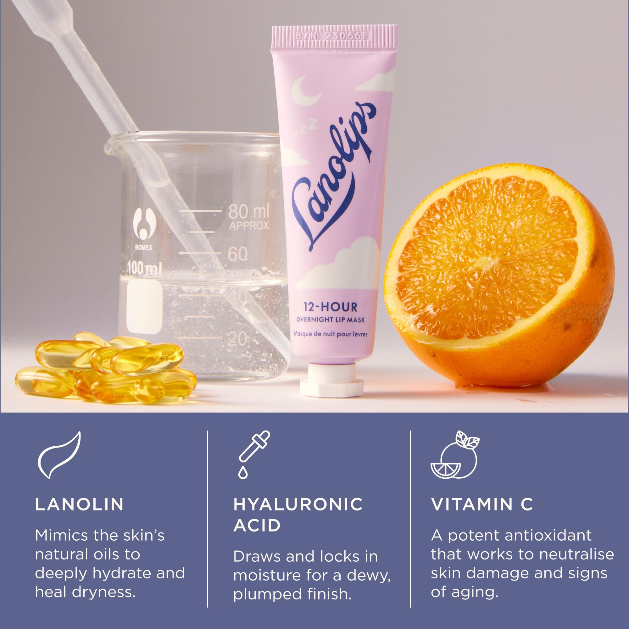 Lanolips Overnight Repair Duo – 12 Hour Overnight Lip Mask (0.52 oz) & Golden Dry Skin Salve (25 g), Deep Hydration + Repair - Image 3