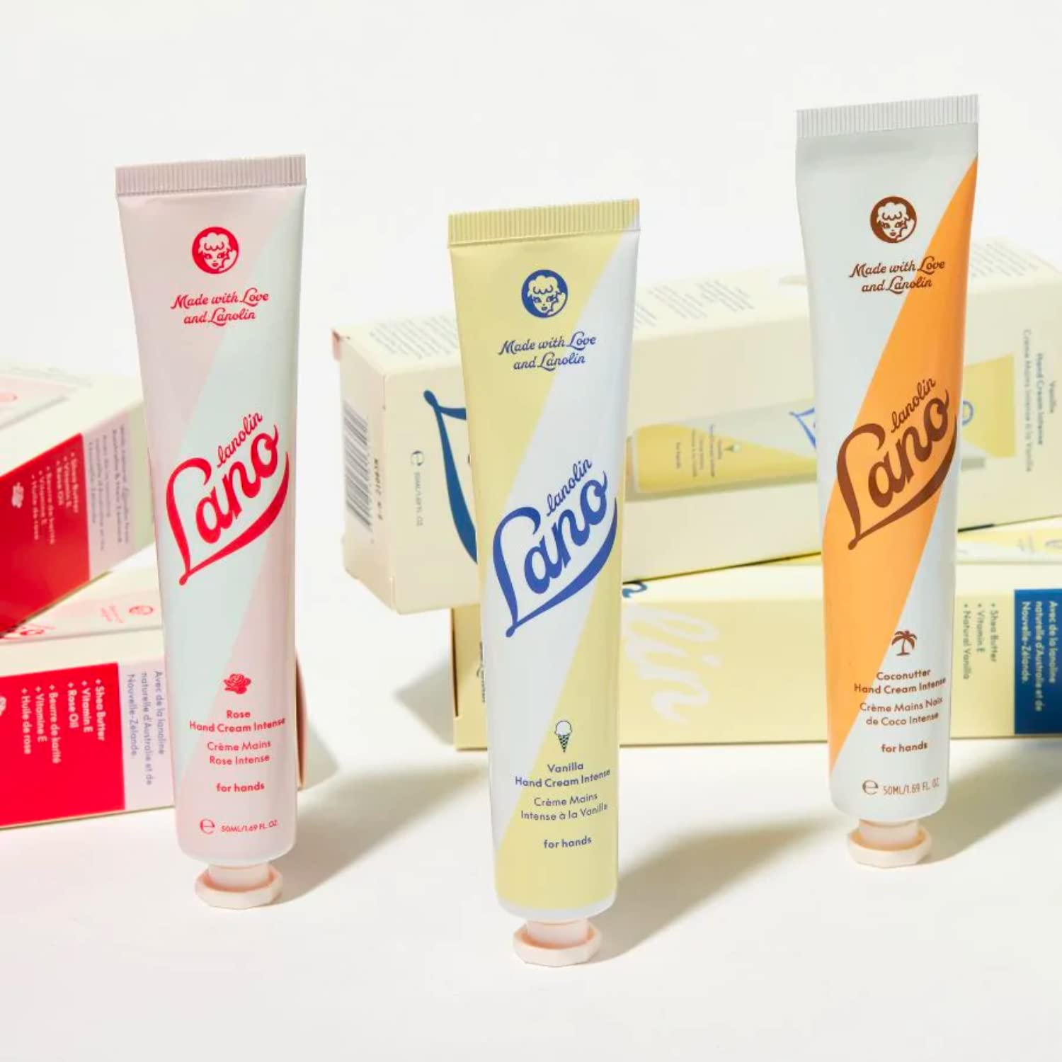 Lanolips Triple-Lanolin Hand Rescue Trio – Vanilla, Rose & Coconutter Hand Creams (50ml Each) – Cuticle & Hand Creams for Dry, Cracked Hands - Image 6