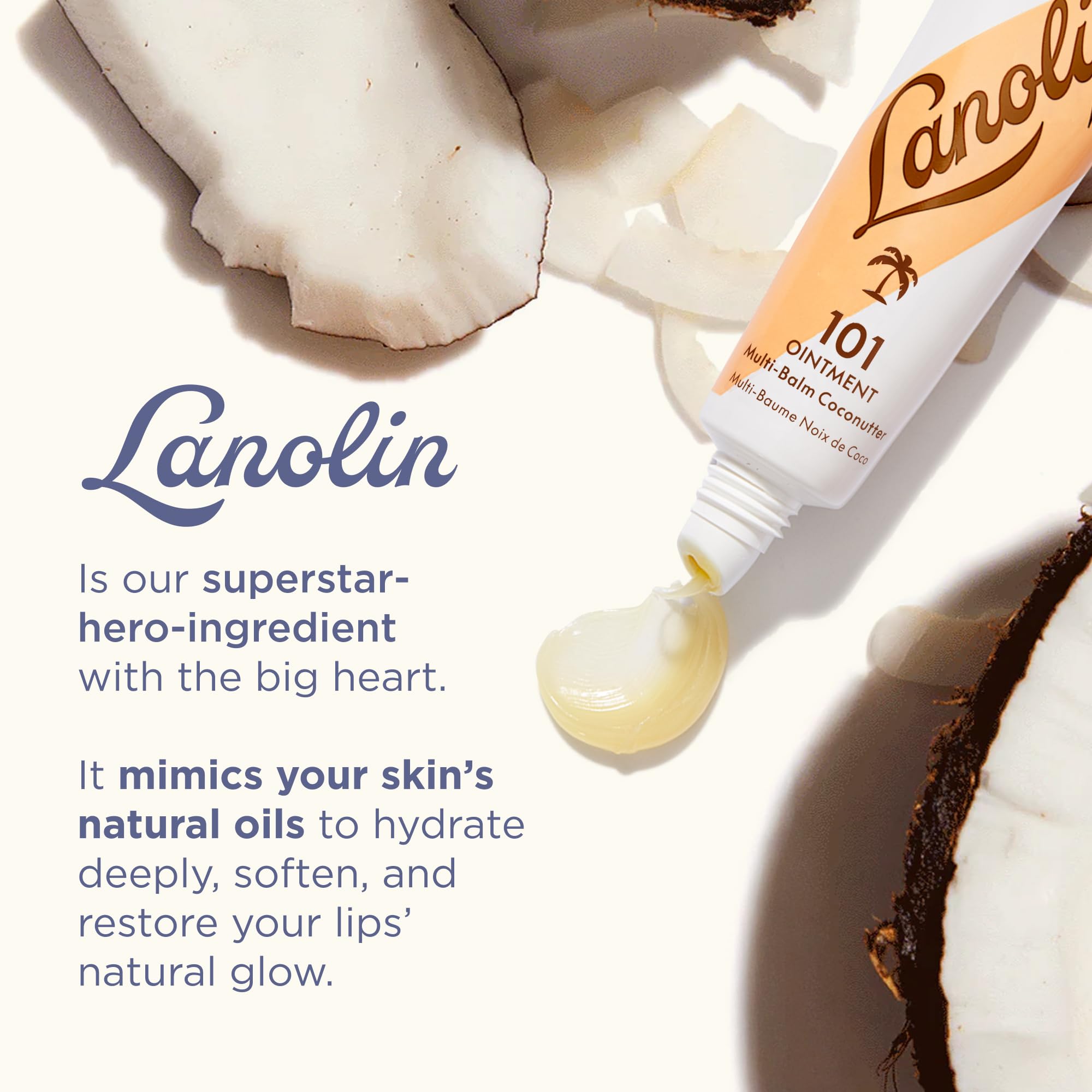 Lanolips 101 Dry Skin Super Cream (2.02 oz) 101 Ointment Coconutter (0.35 oz) – Ultimate Dry Skin Rescue Duo - Image 4